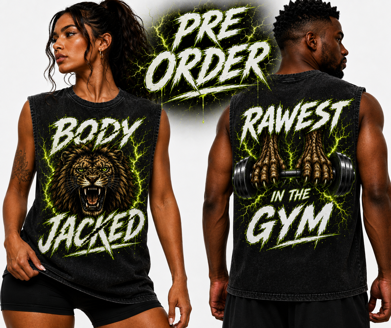 PRE-ORDER “RAWEST IN THE GYM” Cropped Muscle Tank