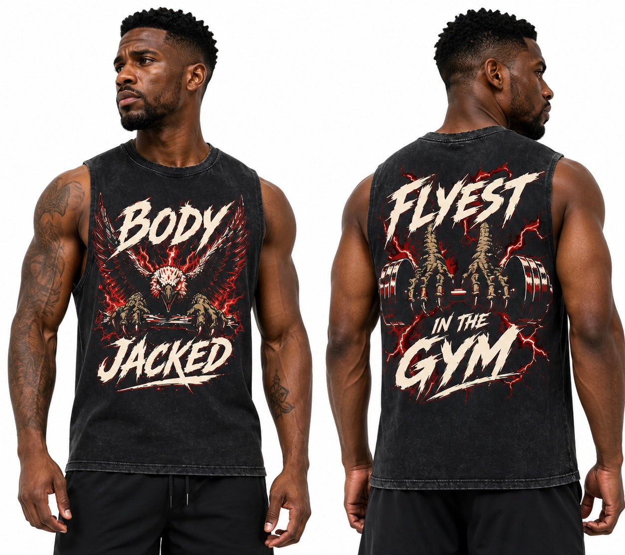 Body Jacked “Flyest in the Gym” Cropped Muscle Tank